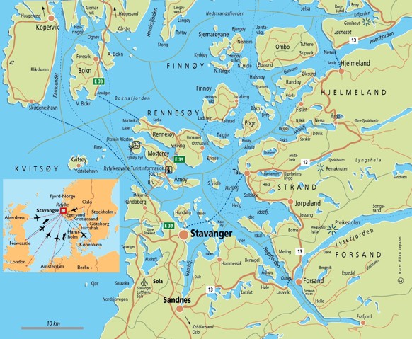 kart over finnøy Økologiske Dagligvarer AS   butikken for mat med mening!